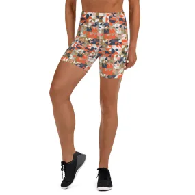 60's Flashback High Waist Yoga Shorts