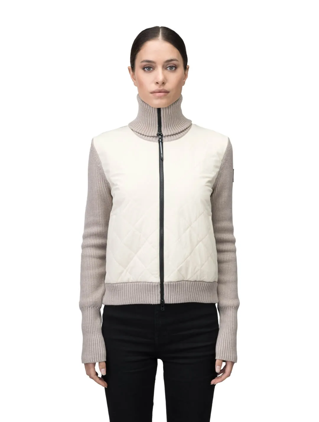 Ada Women's Quilted Full Zip Sweater