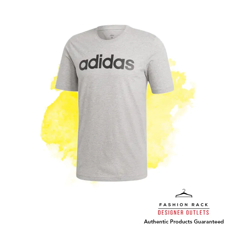 Adidas Essentials Linear Logo Tee Medium Grey Heather / Black