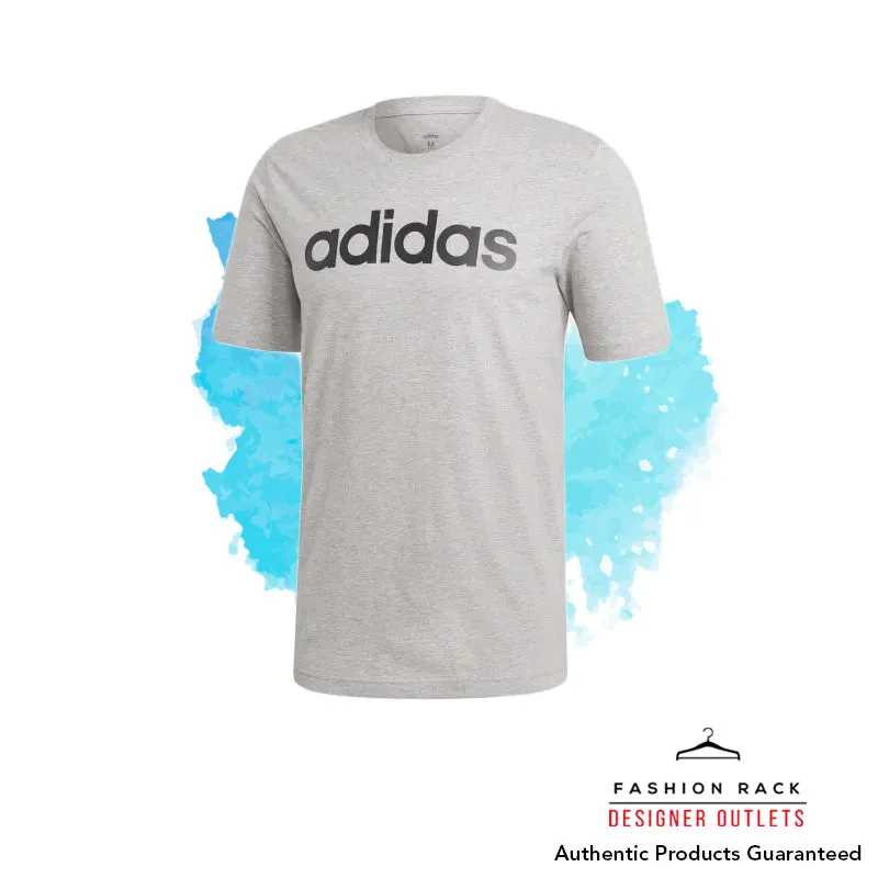 Adidas Essentials Linear Logo Tee Medium Grey Heather / Black