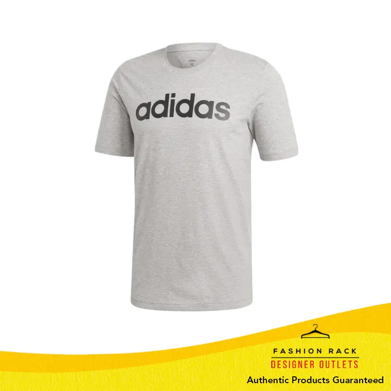 Adidas Essentials Linear Logo Tee Medium Grey Heather / Black