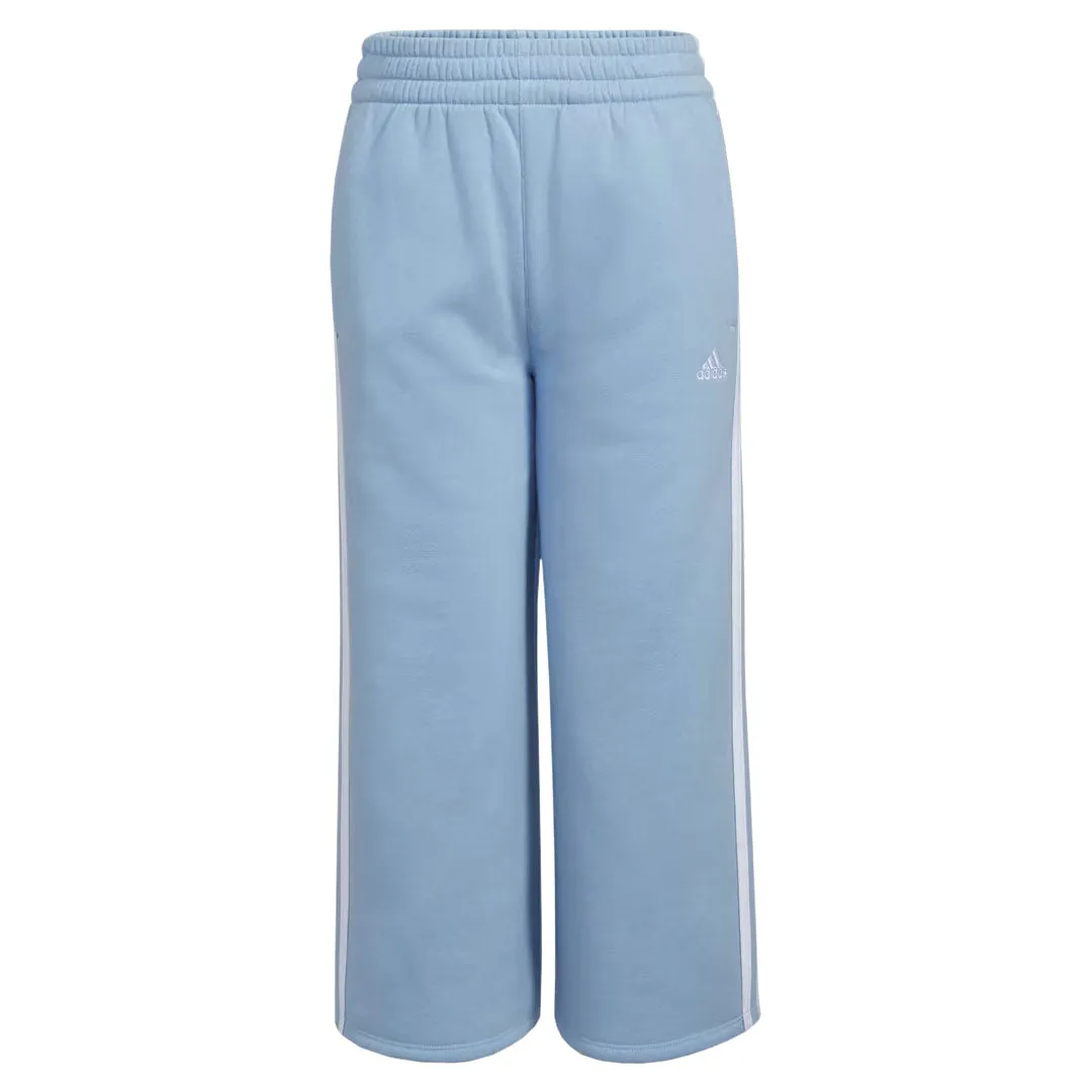 adidas - Girls' (Youth) 3 Stripes Wide Leg CTN Fleece Pant (IQ5967)