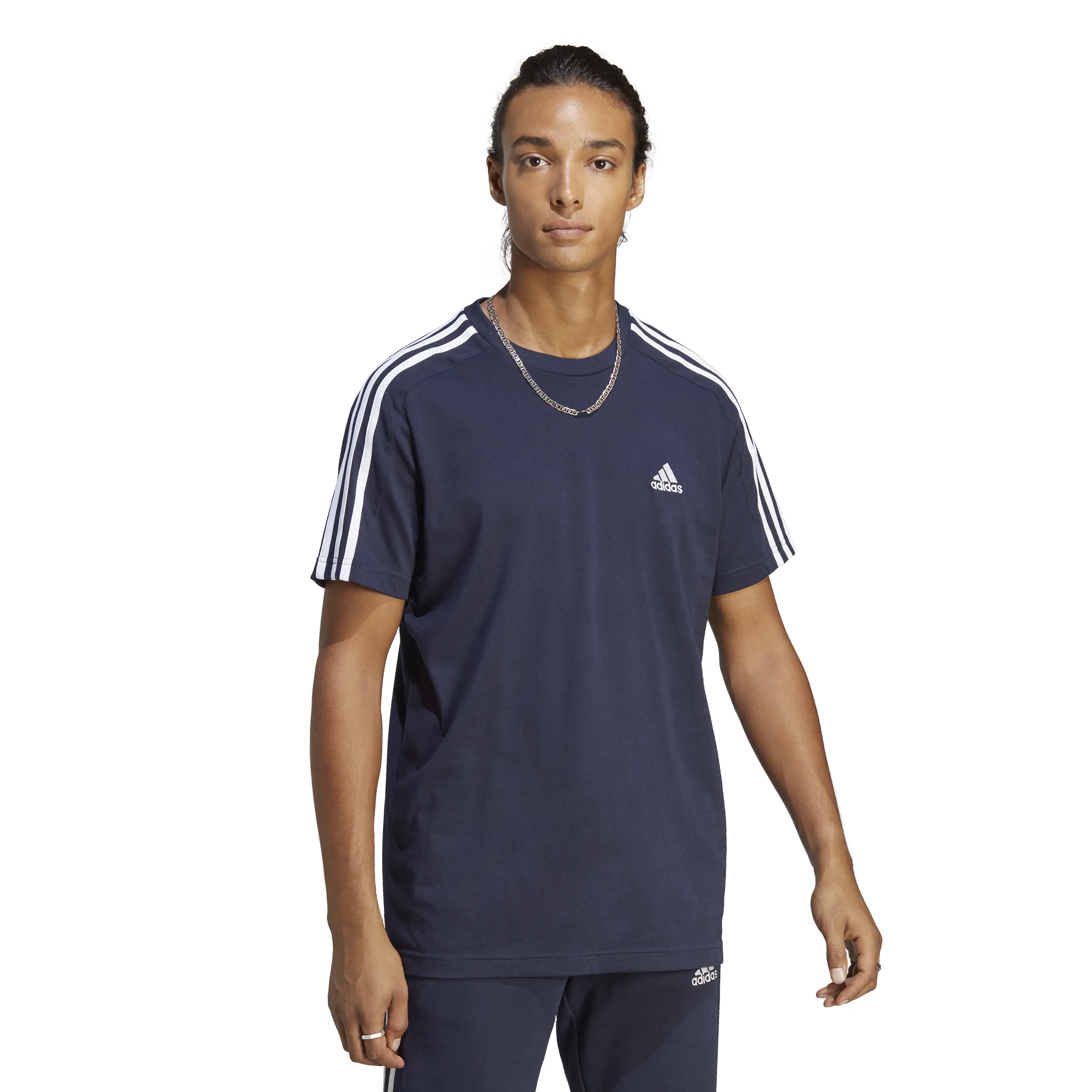 adidas Men's Essentials Single Jersey 3-Stripes Tee