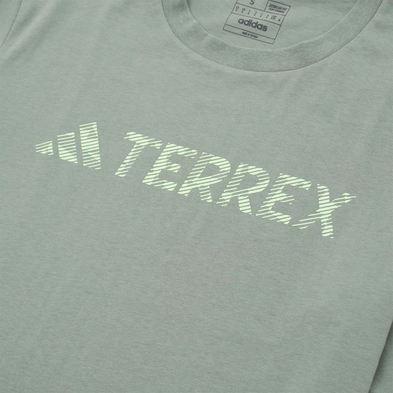 Adidas Terrex Logo T-Shirt Silver / Green