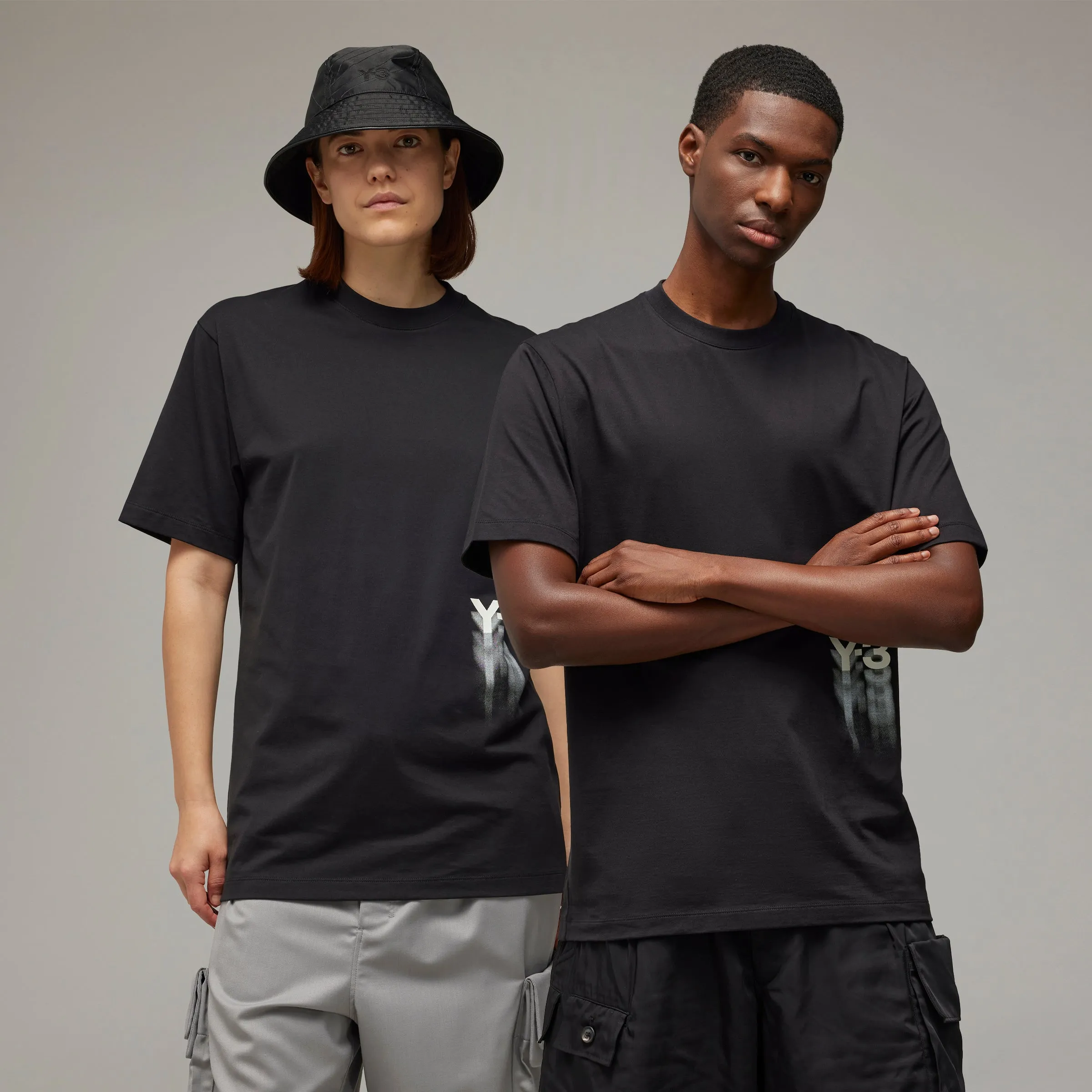 ADIDAS Y-3 Graphic Short Sleeve Tee Black