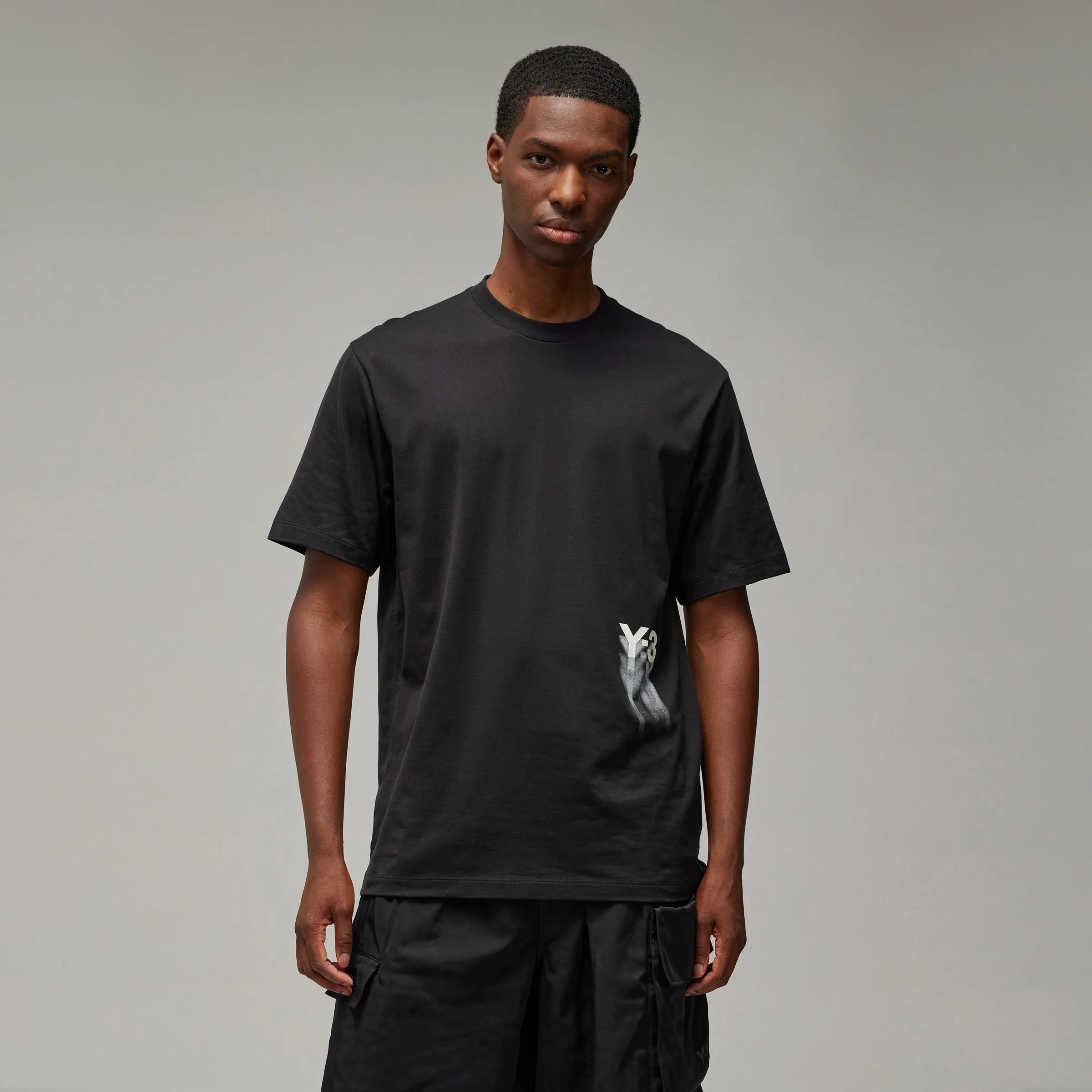 ADIDAS Y-3 Graphic Short Sleeve Tee Black