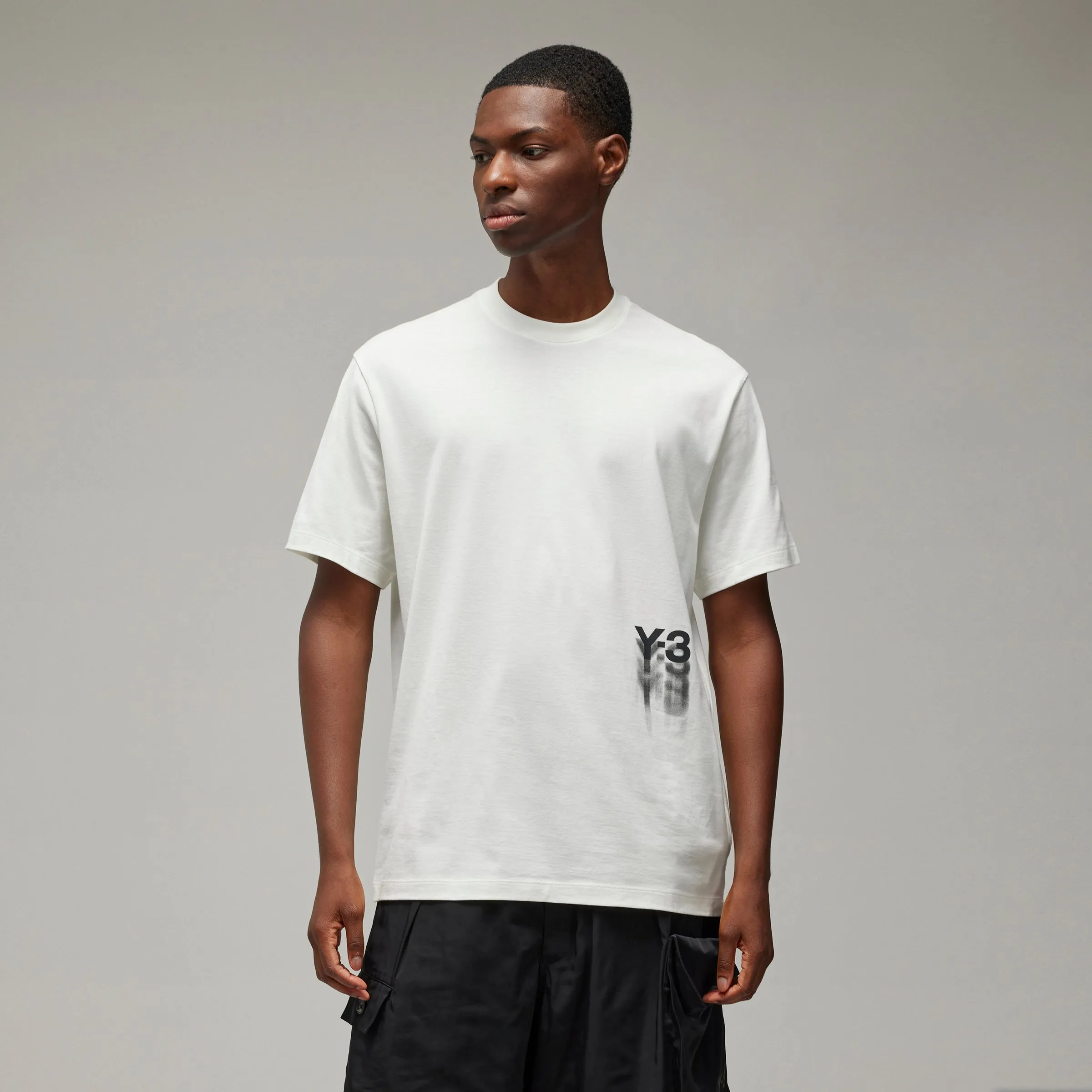 ADIDAS Y-3 Graphic Short Sleeve Tee Off White