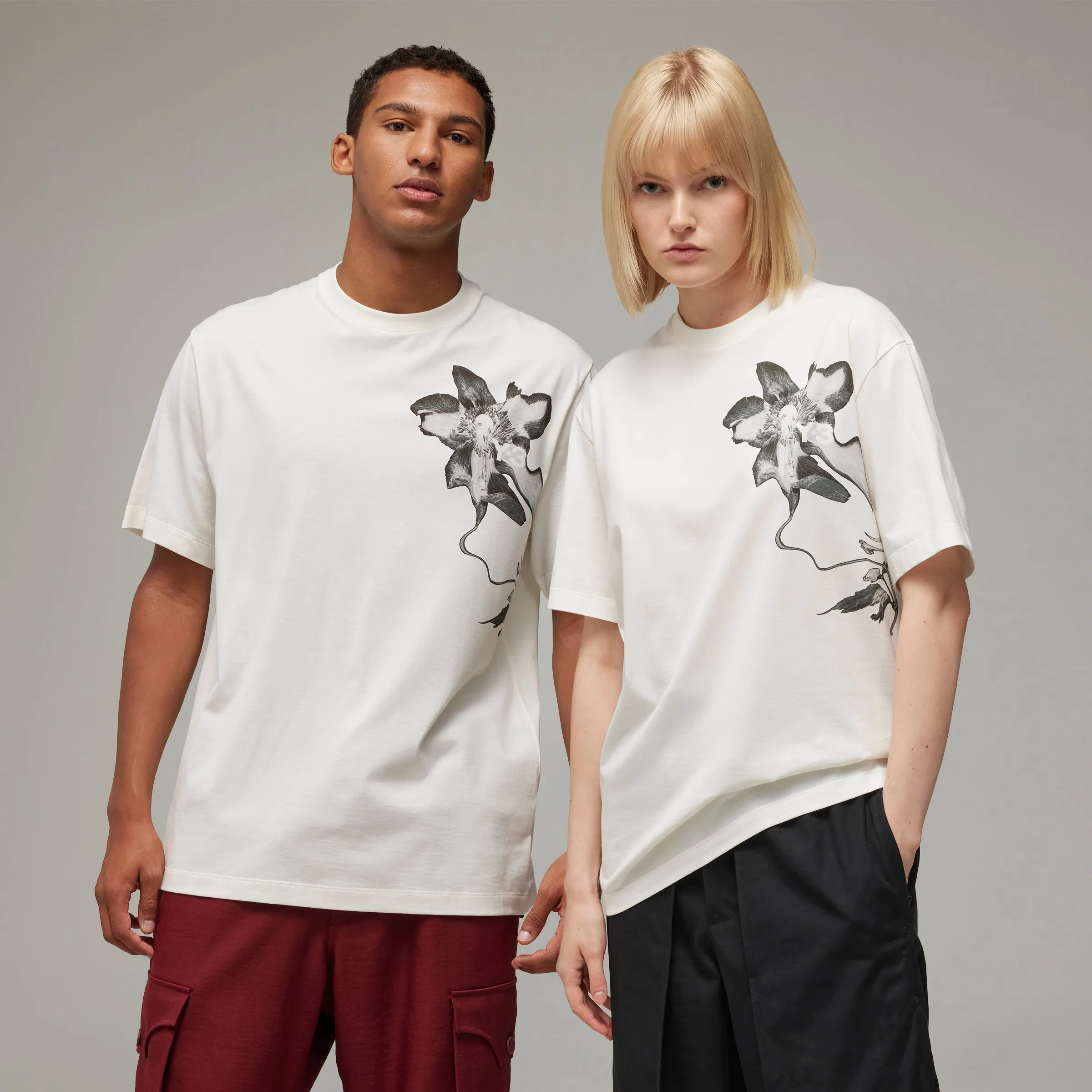 ADIDAS Y-3 Graphic Short Sleeve Tee Off White