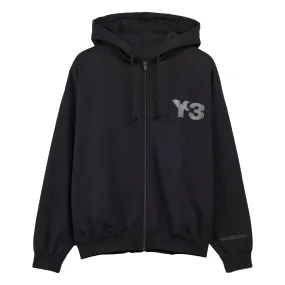 ADIDAS Y-3 Logo Zip Hoodie Black