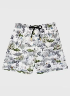 Aqua Blu Teen Boys Running Shorts - Woodland