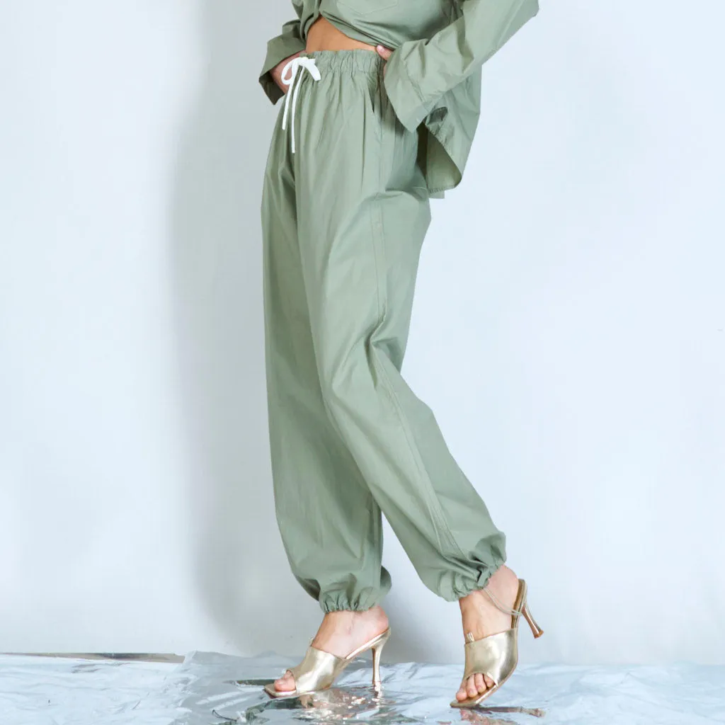 Baggy pants with drawstring wholesale