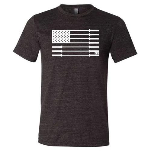 Barbell American Flag Shirt Unisex