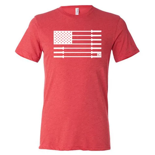 Barbell American Flag Shirt Unisex