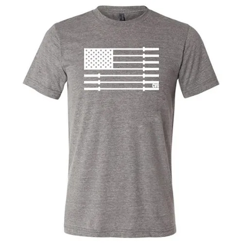 Barbell American Flag Shirt Unisex