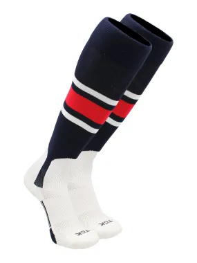 Baseball Stirrup Socks with Stripes Pattern E