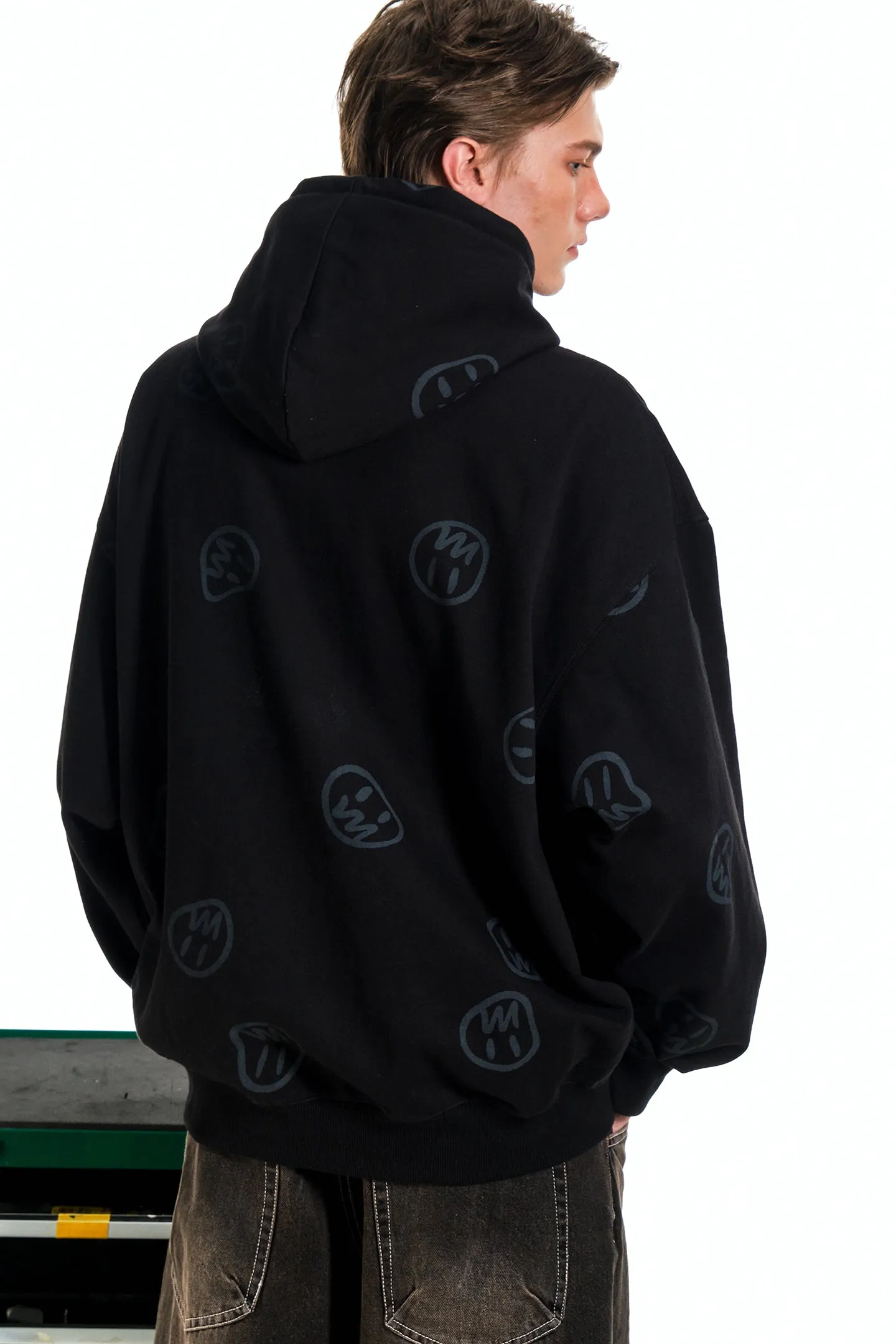 Beaster Little Ghost Face Logo Jacket-Black