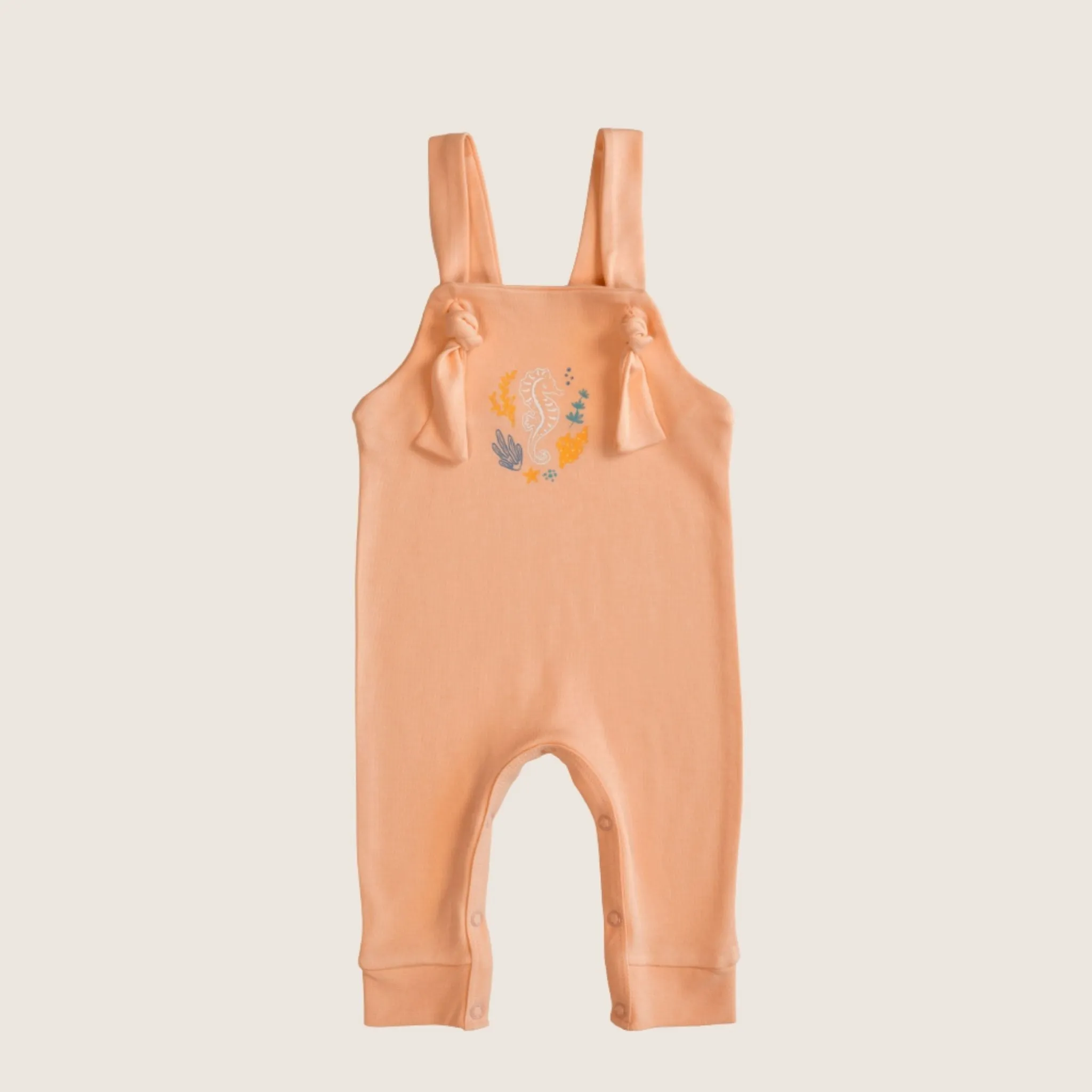 Bebekish Seahorse Dungaree & Cool Star Muslin Bundle Set