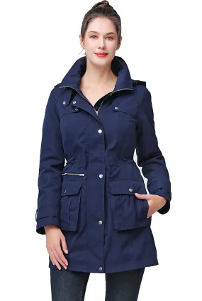 BGSD Women Jamie Water-Resistant Hooded Zip-Out Lined Anorak