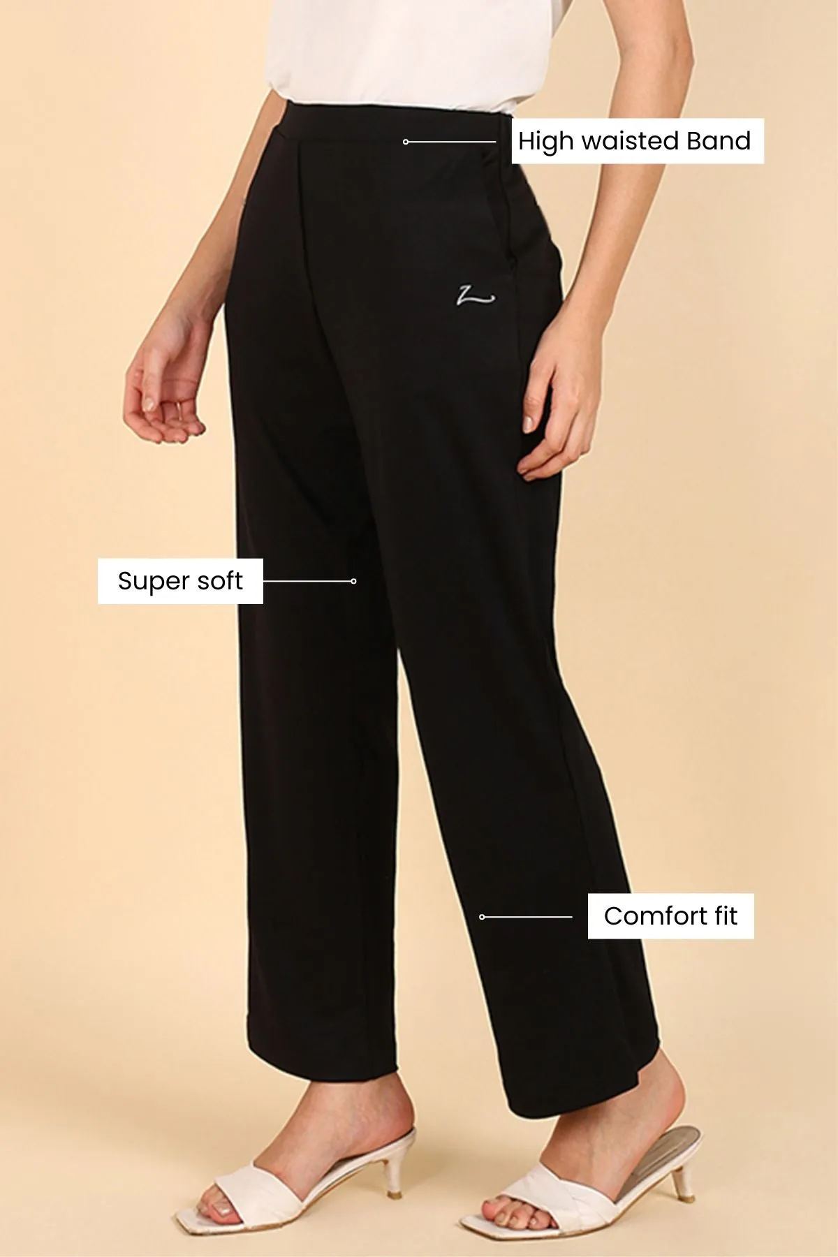 Black Flare Pants (Pregnancy & Postpartum)