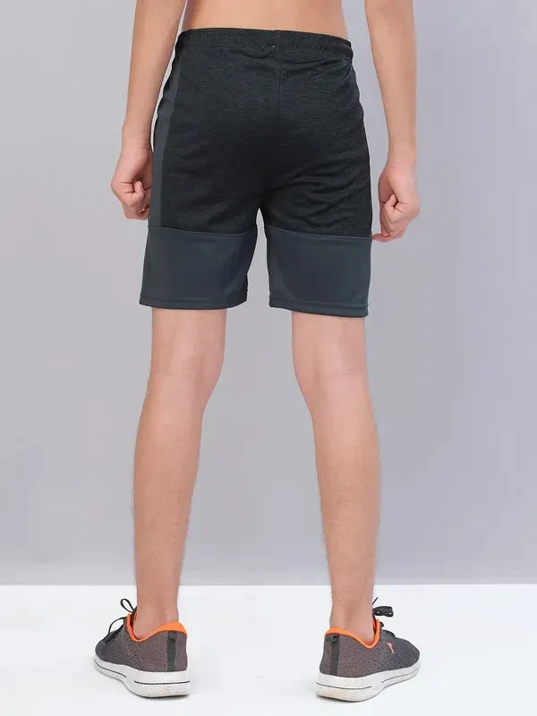 Boys Melange Slim Fit Shorts with TECHNO GUARD