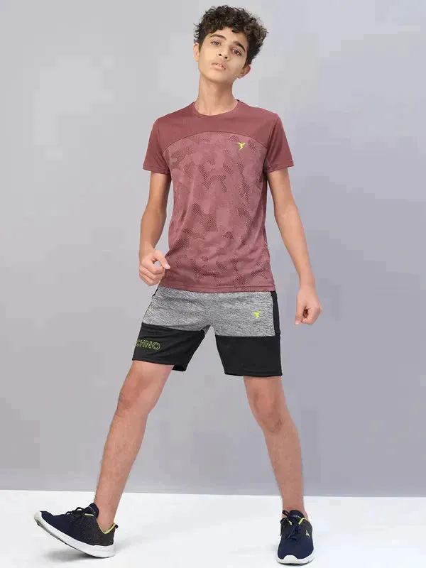 Boys Melange Slim Fit Shorts with TECHNO GUARD