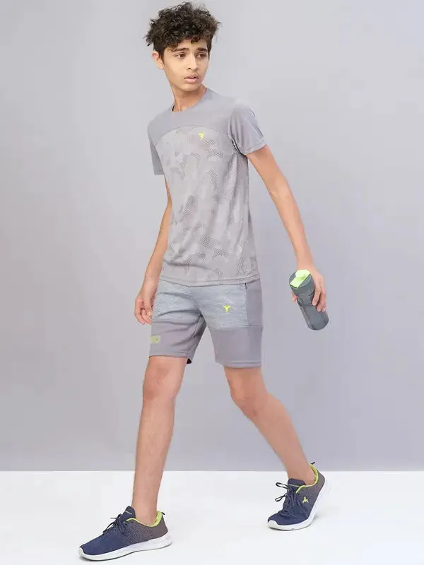 Boys Melange Slim Fit Shorts with TECHNO GUARD