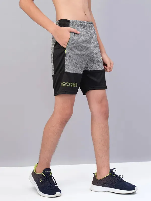 Boys Melange Slim Fit Shorts with TECHNO GUARD