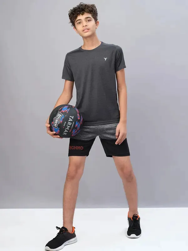 Boys Melange Slim Fit Shorts with TECHNO GUARD