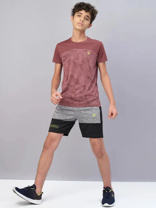 Boys Melange Slim Fit Shorts with TECHNO GUARD