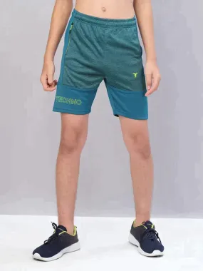 Boys Melange Slim Fit Shorts with TECHNO GUARD