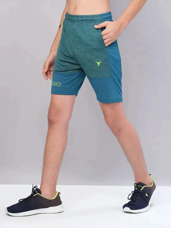 Boys Melange Slim Fit Shorts with TECHNO GUARD