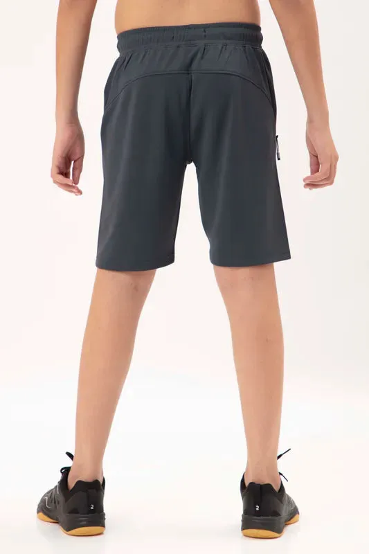 Boys Solid Slim Fit Shorts with TECHNO GUARD