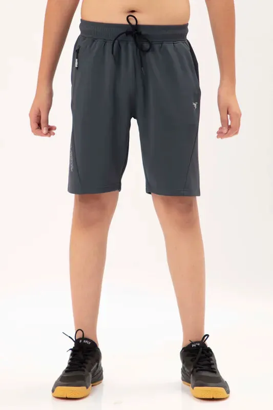 Boys Solid Slim Fit Shorts with TECHNO GUARD