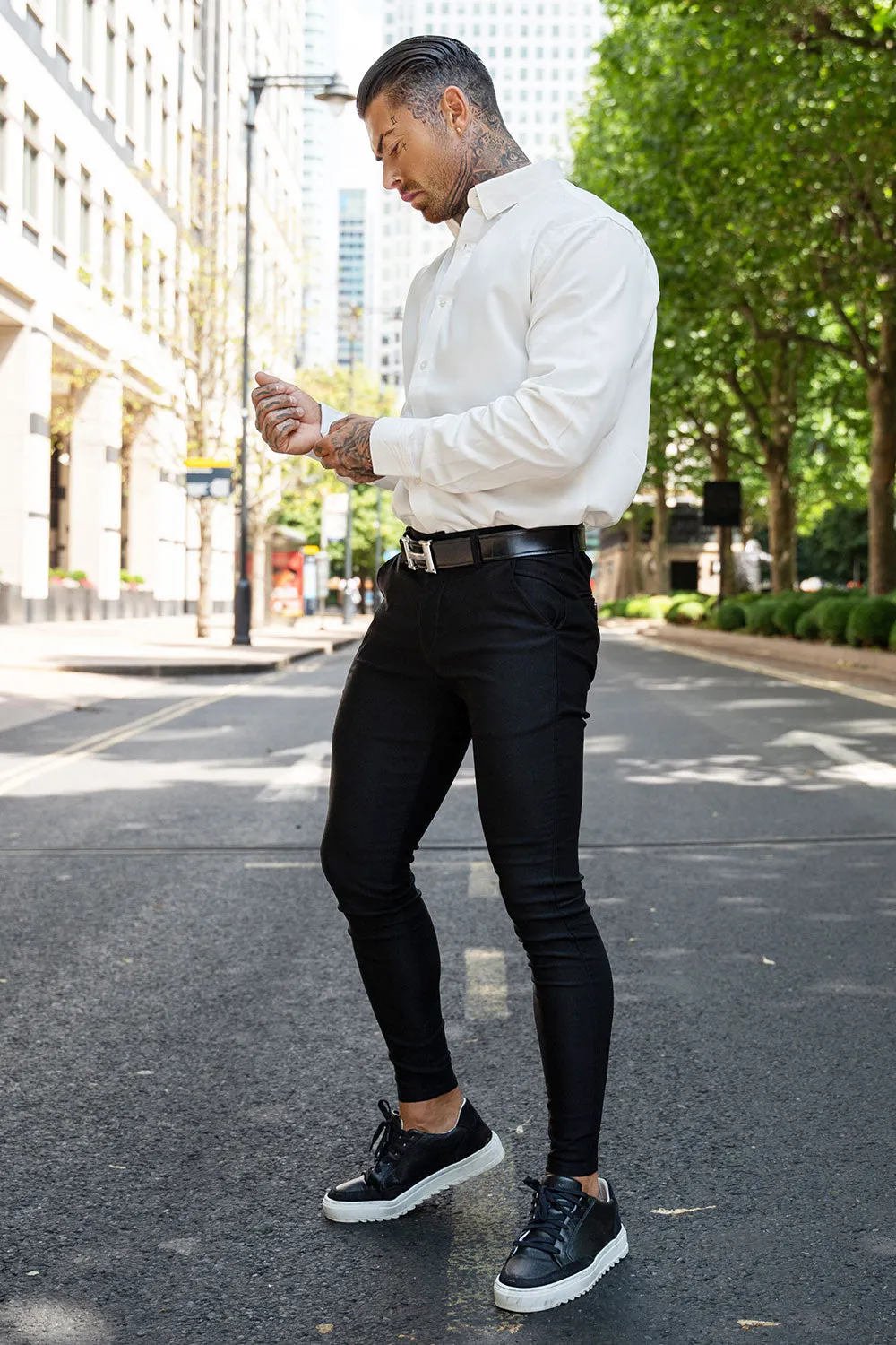 Buy $80 Free Shipping Black Stretch Pants