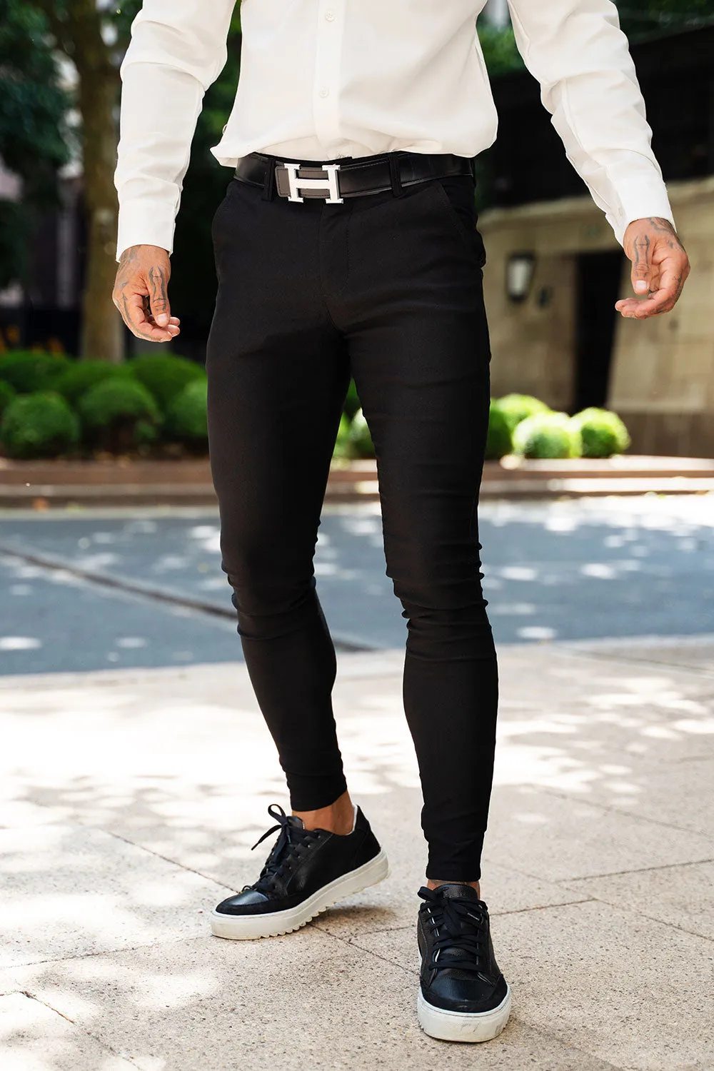 Buy $80 Free Shipping Black Stretch Pants