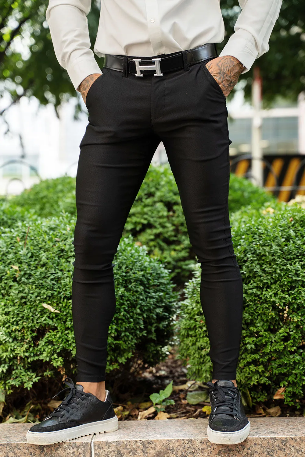 Buy $80 Free Shipping Black Stretch Pants