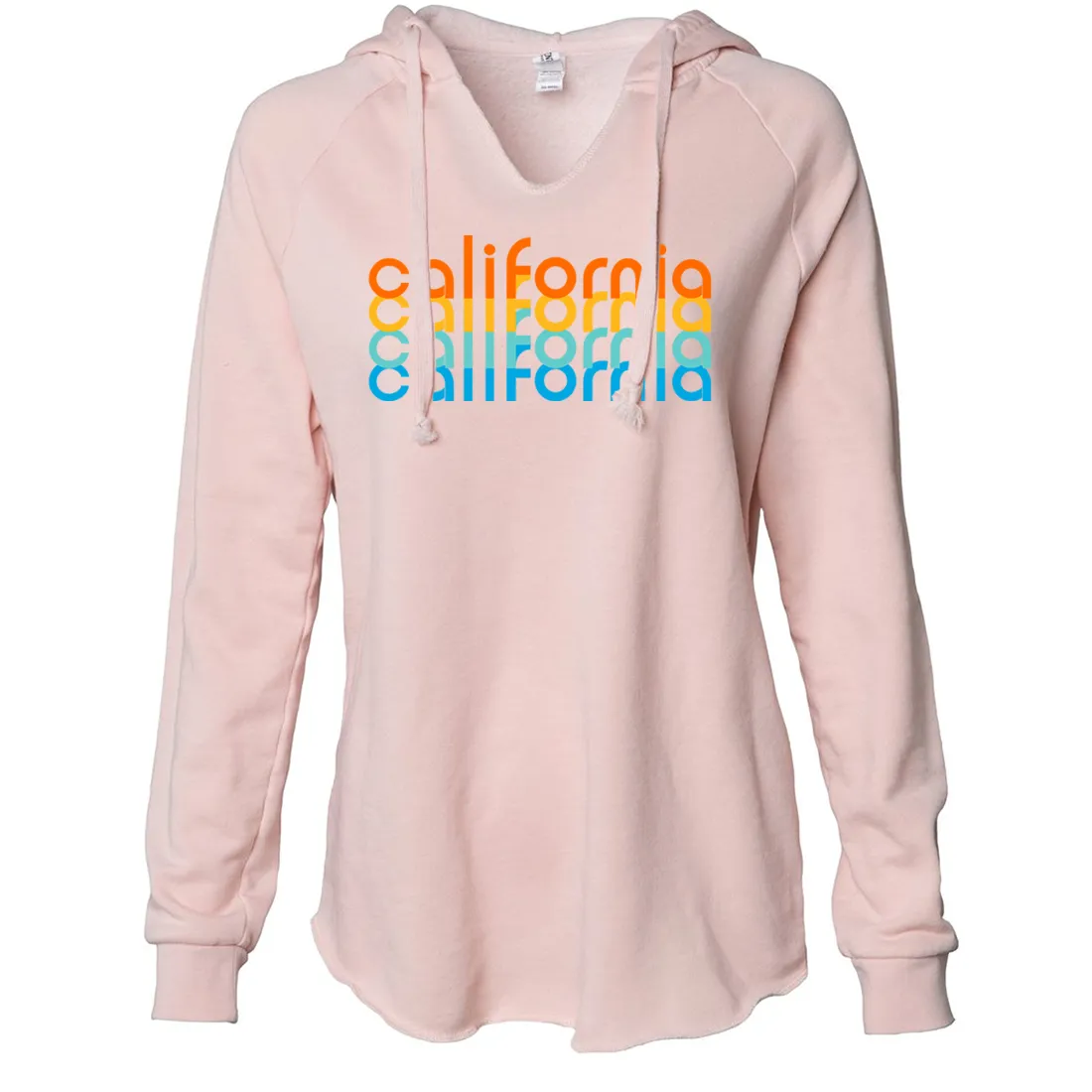 California Rainbow Stack Women's Soft Hooded Pullover