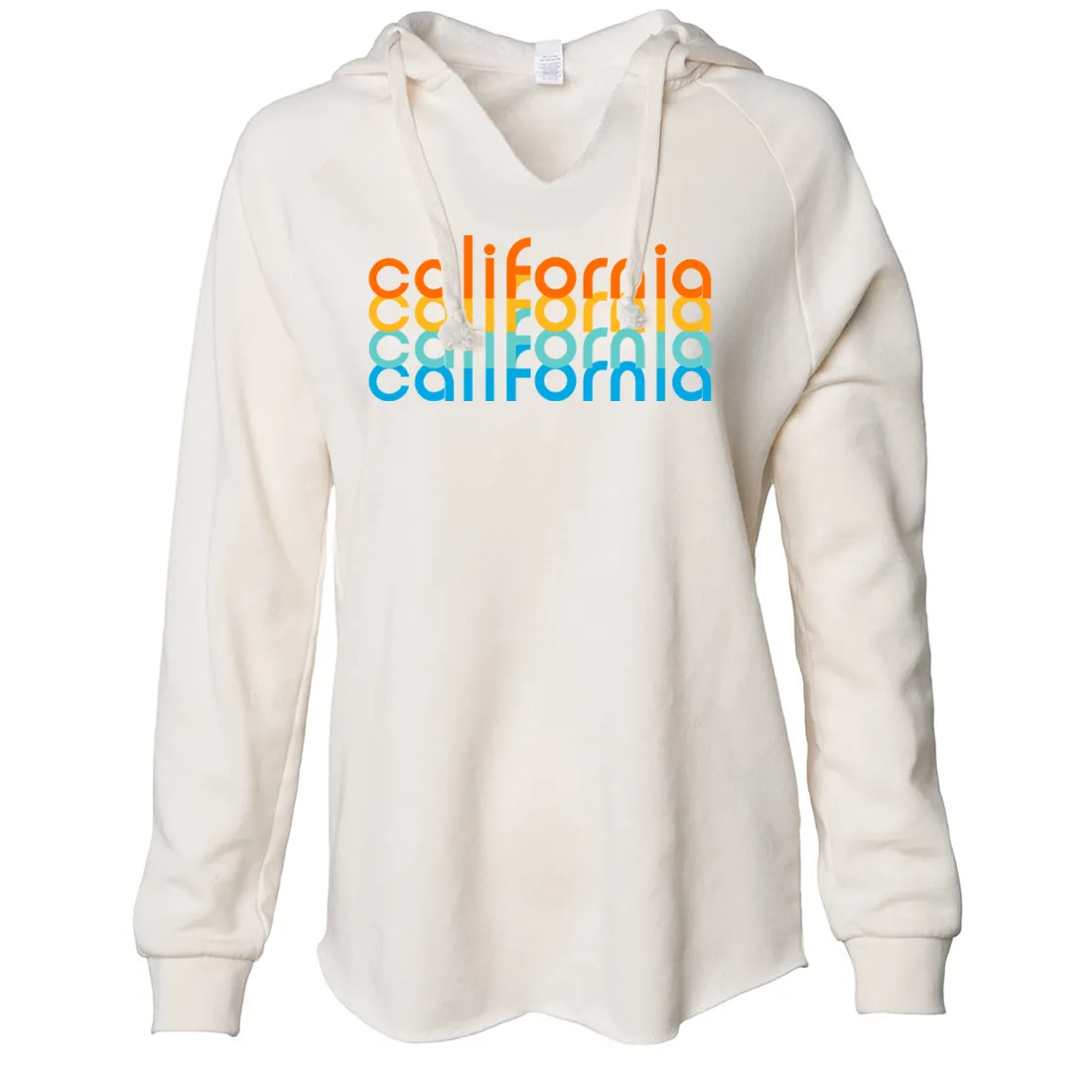 California Rainbow Stack Women's Soft Hooded Pullover