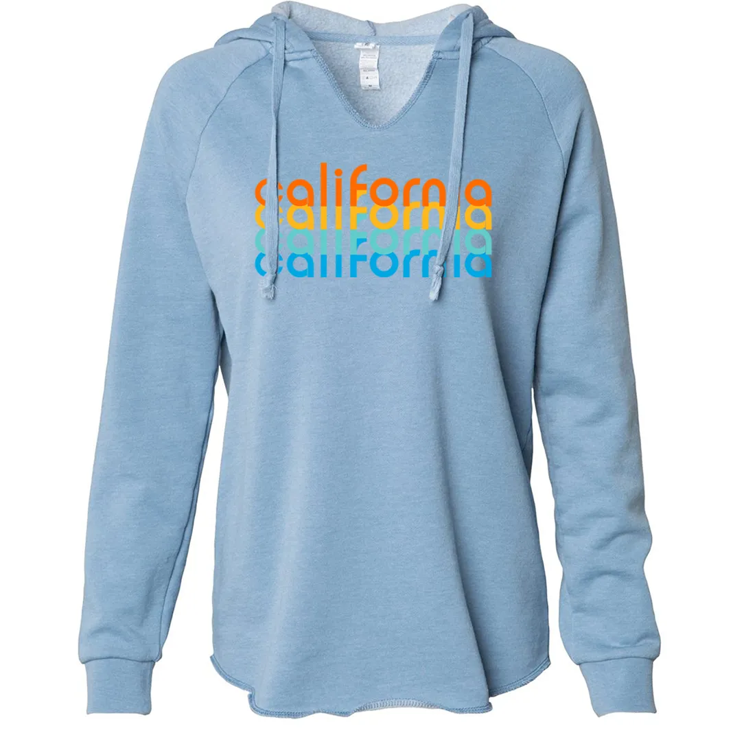 California Rainbow Stack Women's Soft Hooded Pullover