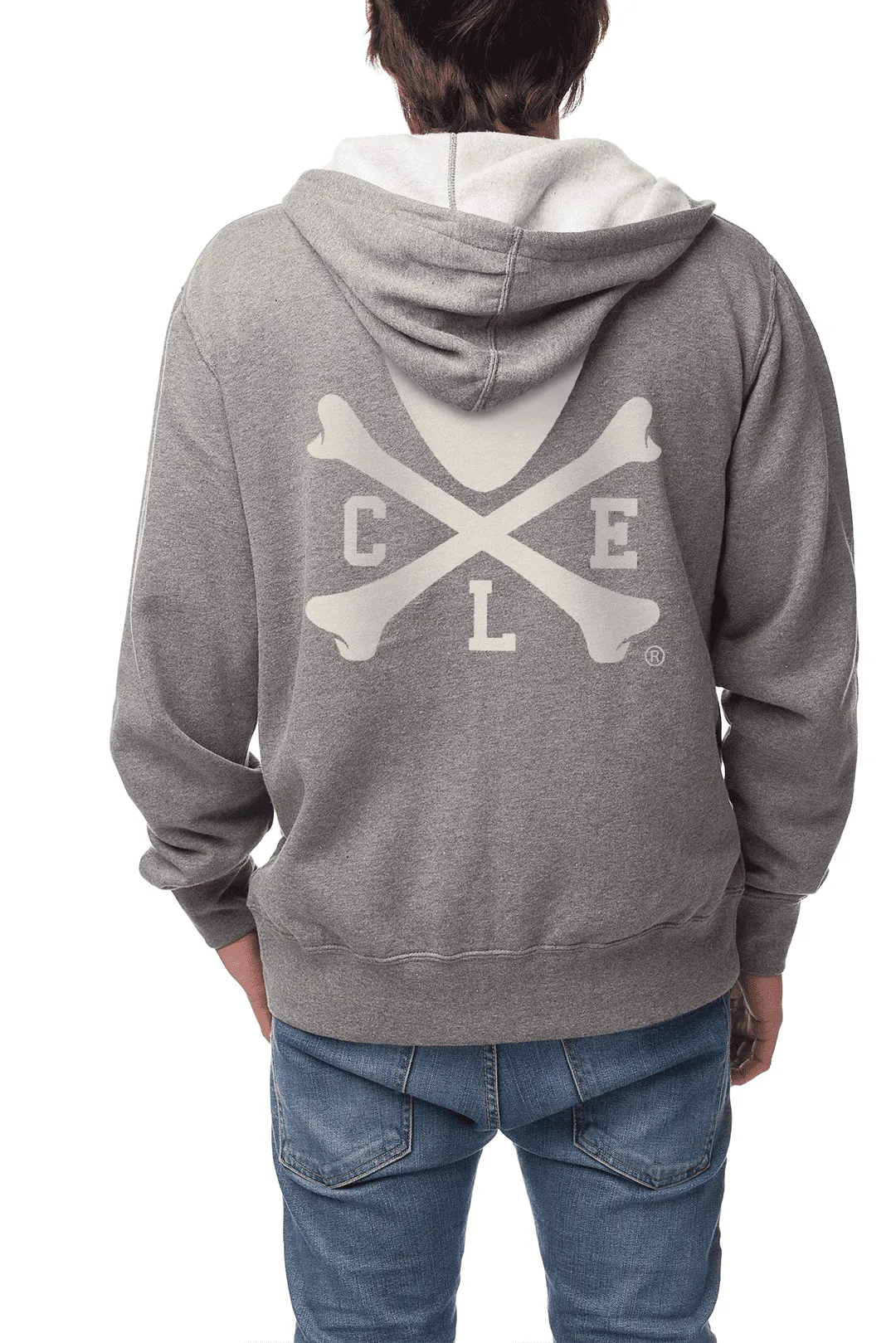 CLE Logo Full-Zip Hoodie - Grey