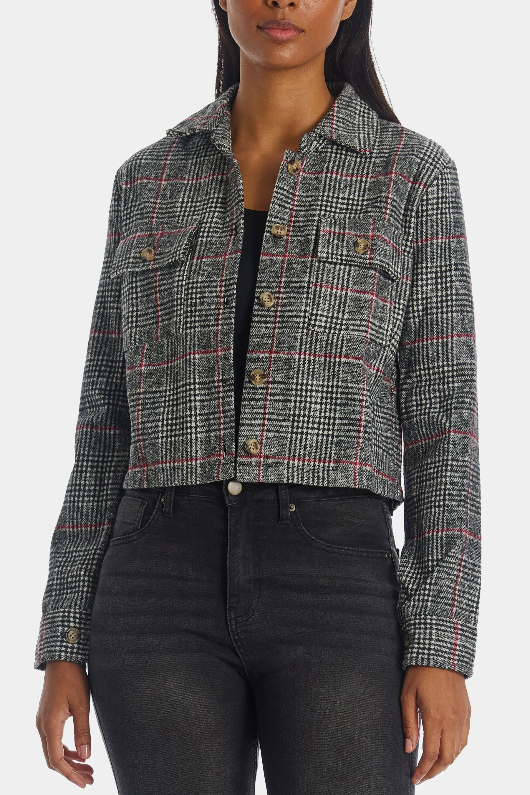 Cropped Plaid Shacket