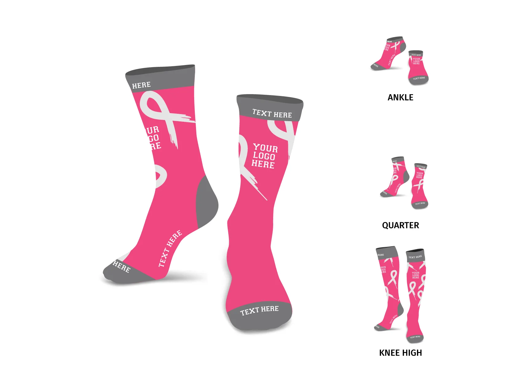 Custom Awareness Ribbons Socks