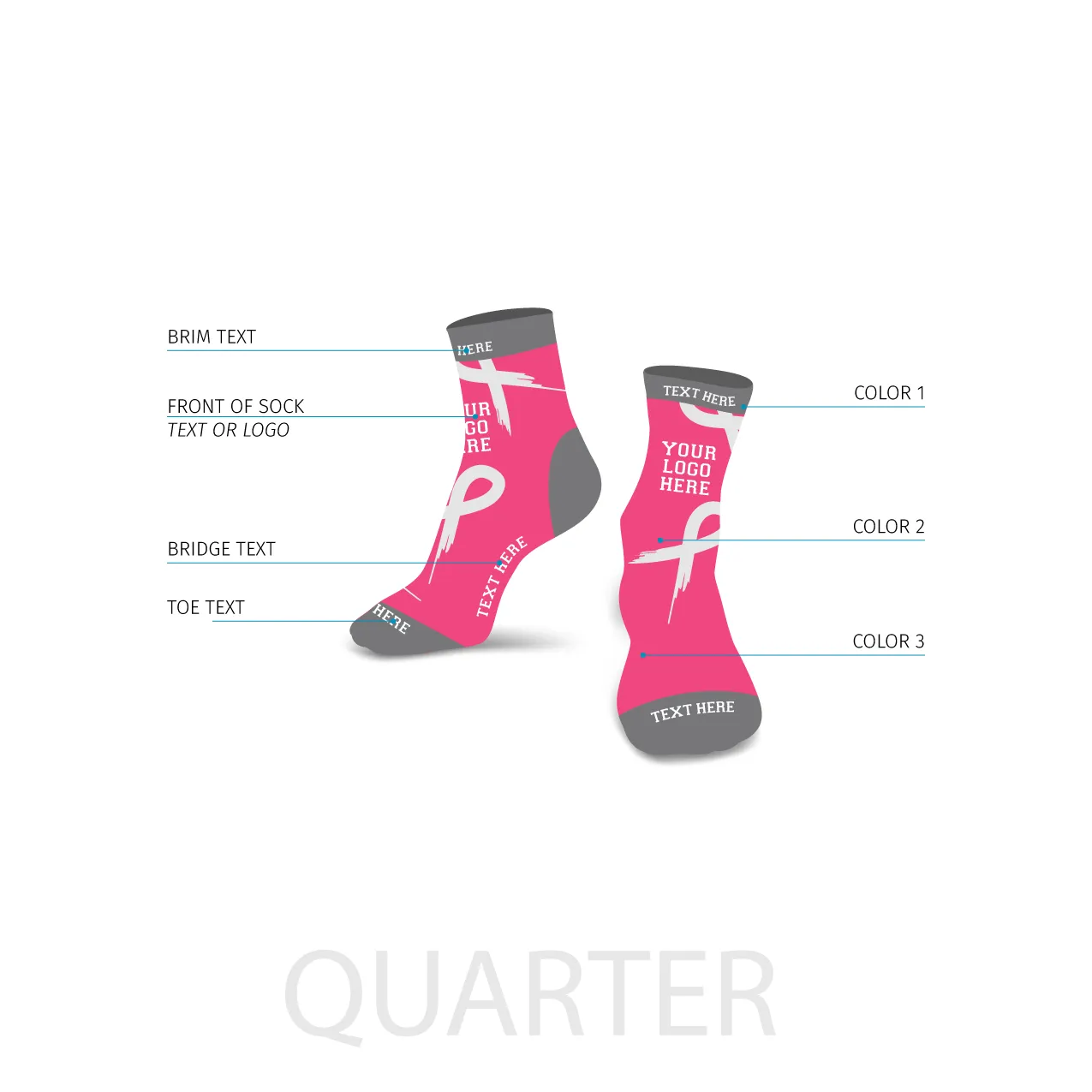 Custom Awareness Ribbons Socks