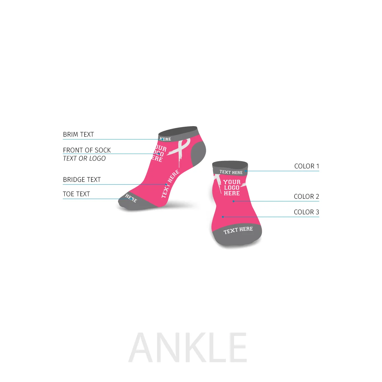 Custom Awareness Ribbons Socks