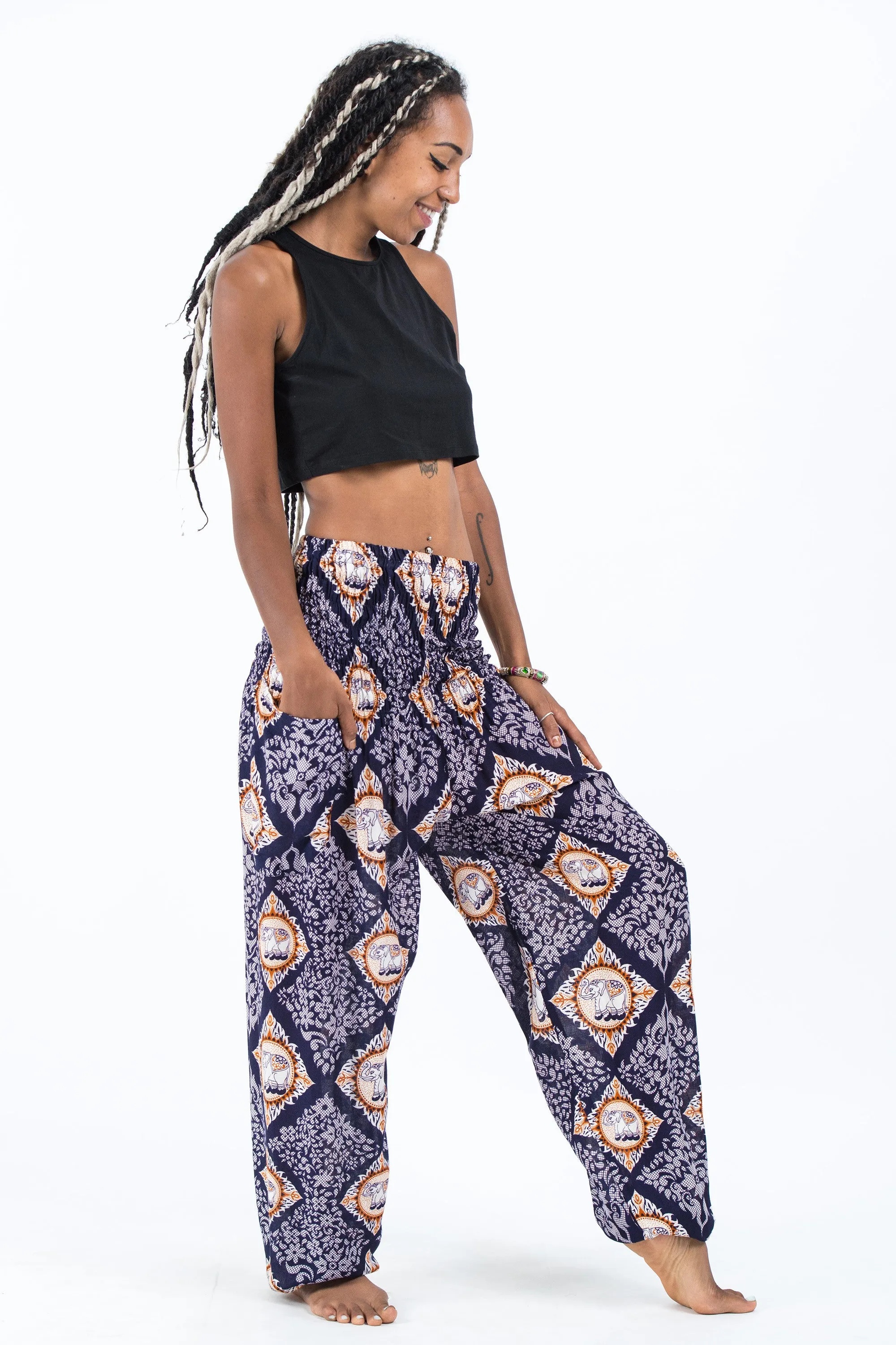 Diamond Elephant Women's Elephant Pants in Purple