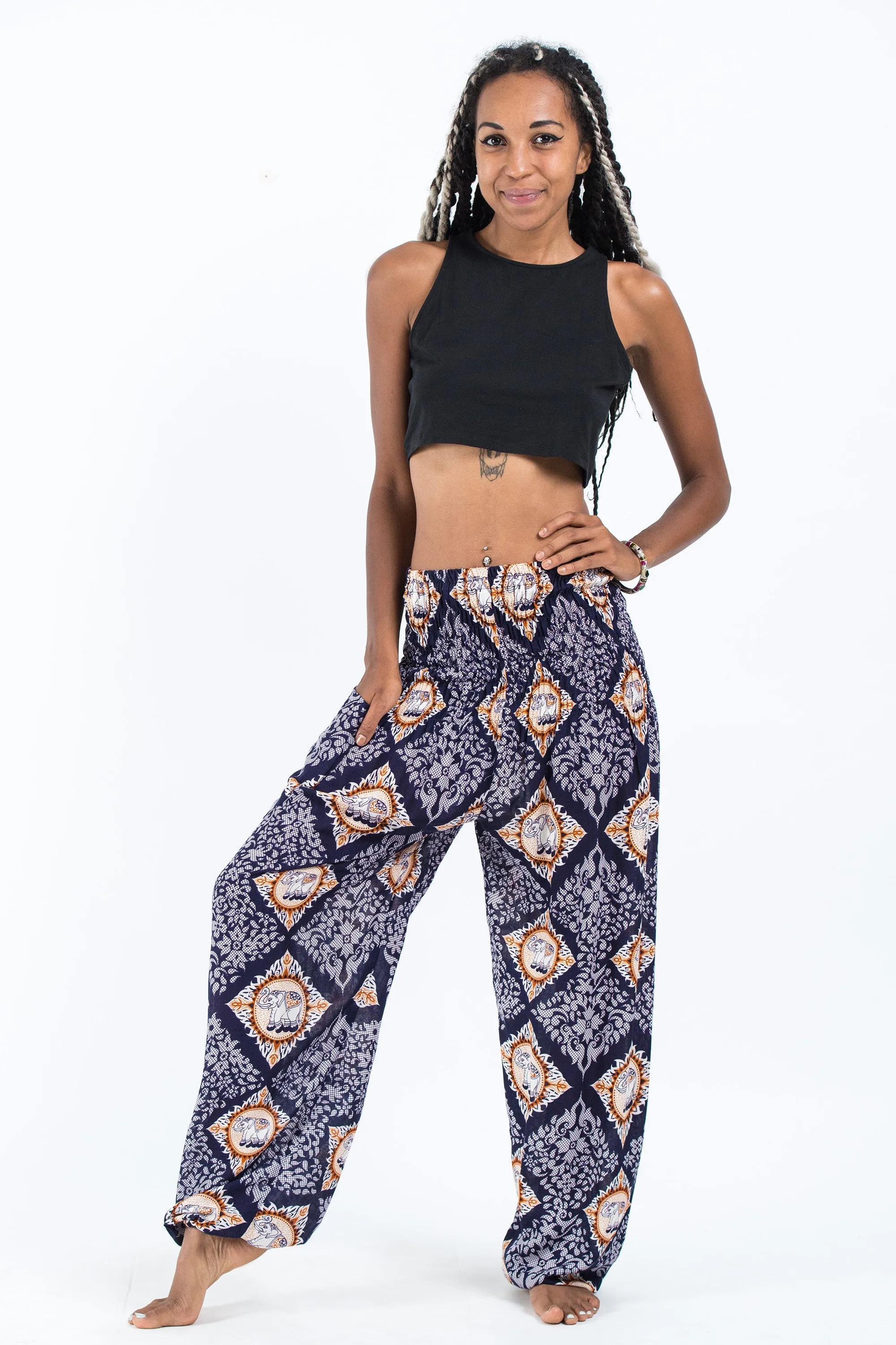 Diamond Elephant Women's Elephant Pants in Purple