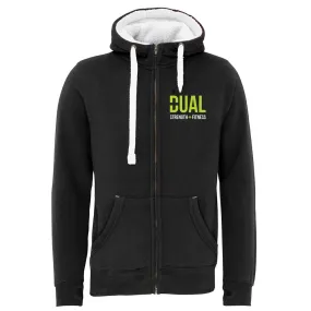 Dual Strength and Fitness Fleece Lined Premium Zip Up Hoodie