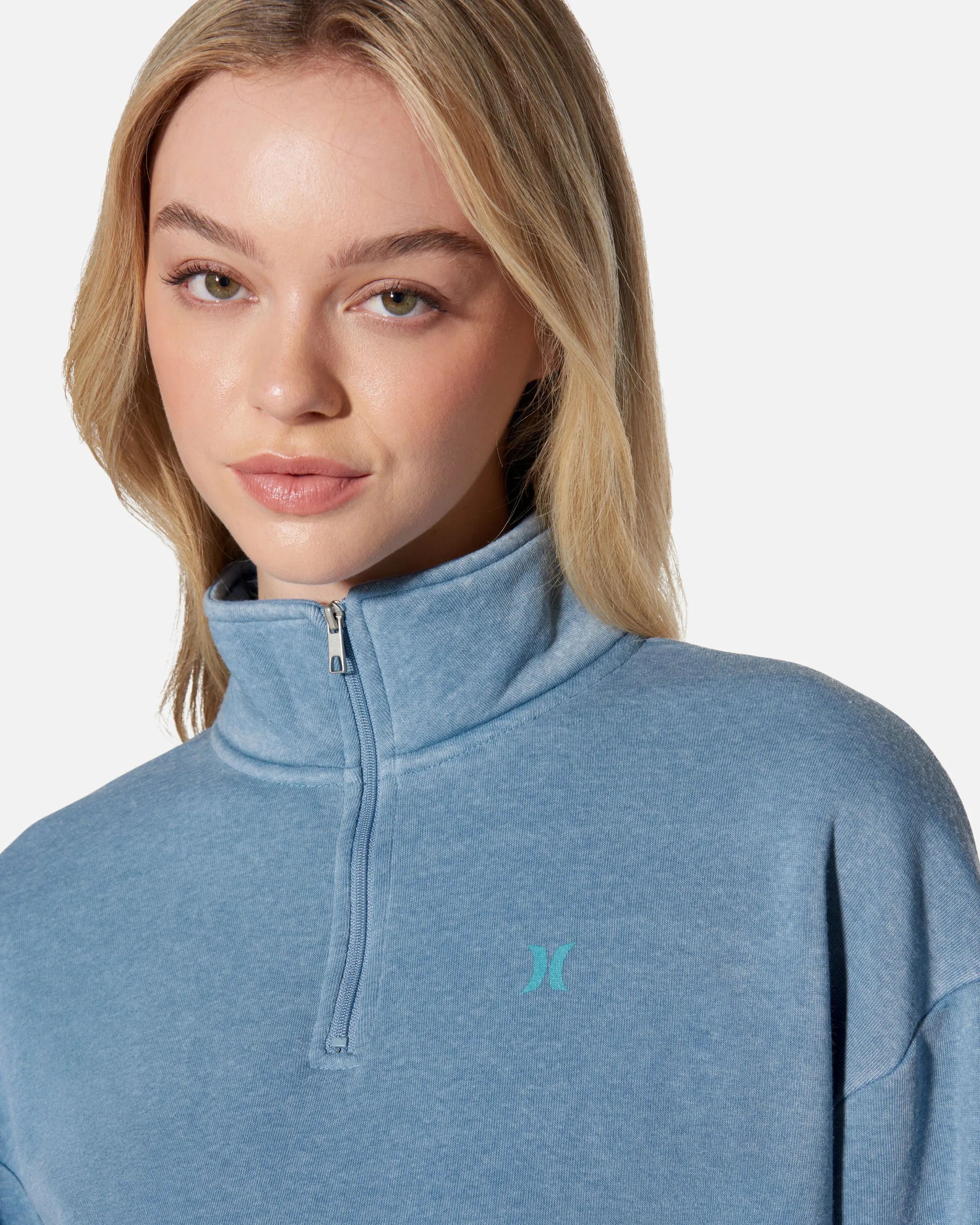 Essential Burnout Fleece Half Zip Sweatshirt