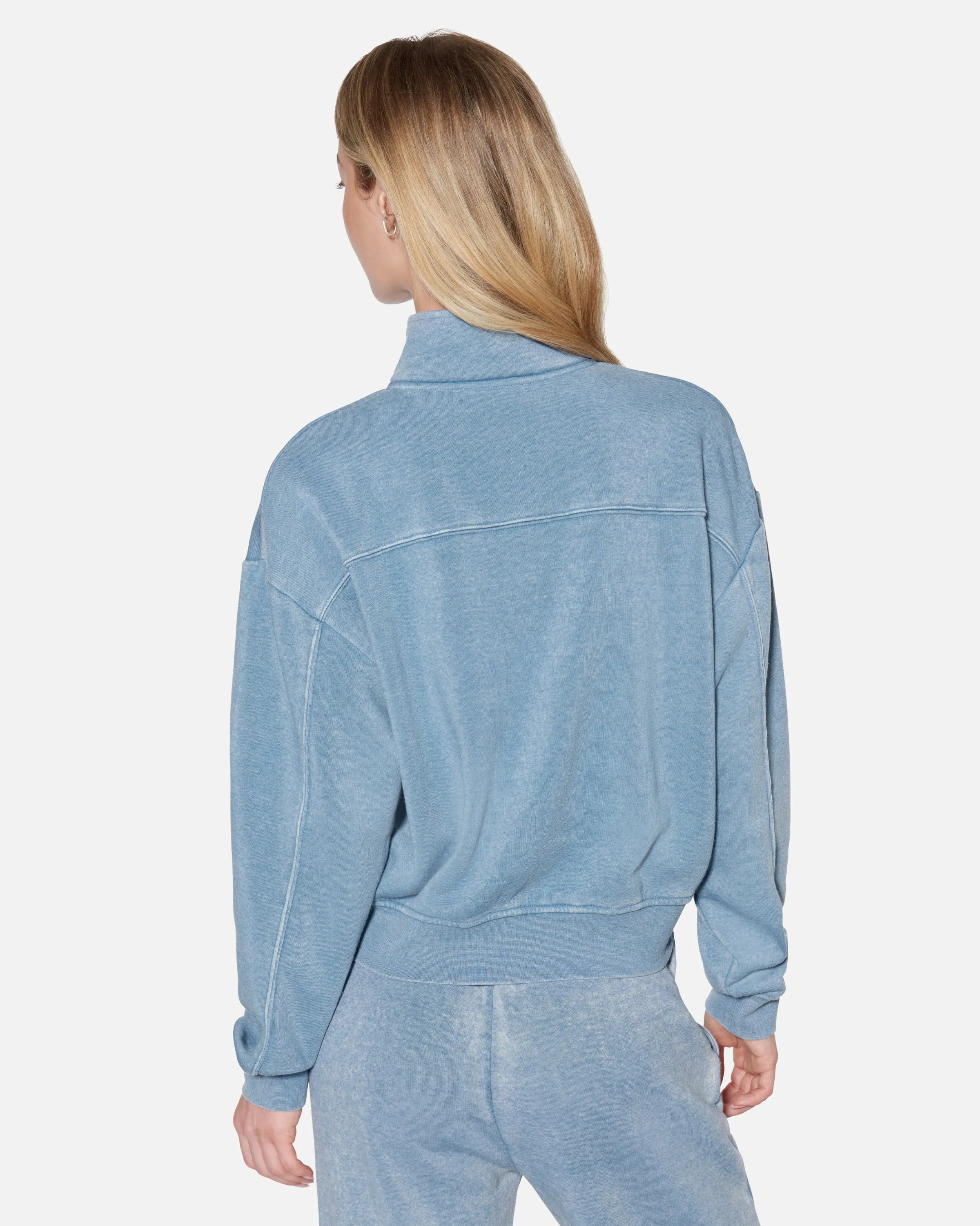 Essential Burnout Fleece Half Zip Sweatshirt