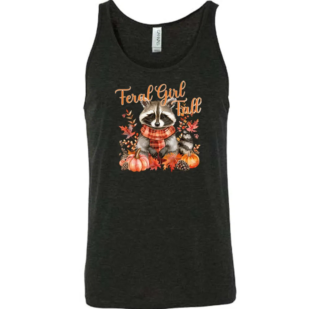 Feral Girl Fall Raccoon Shirt Unisex